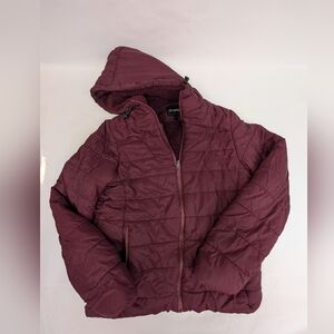 Aeropostale maroon purple puffer coat large